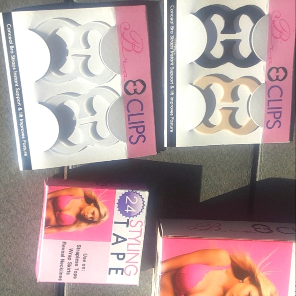 Bra clips with tape